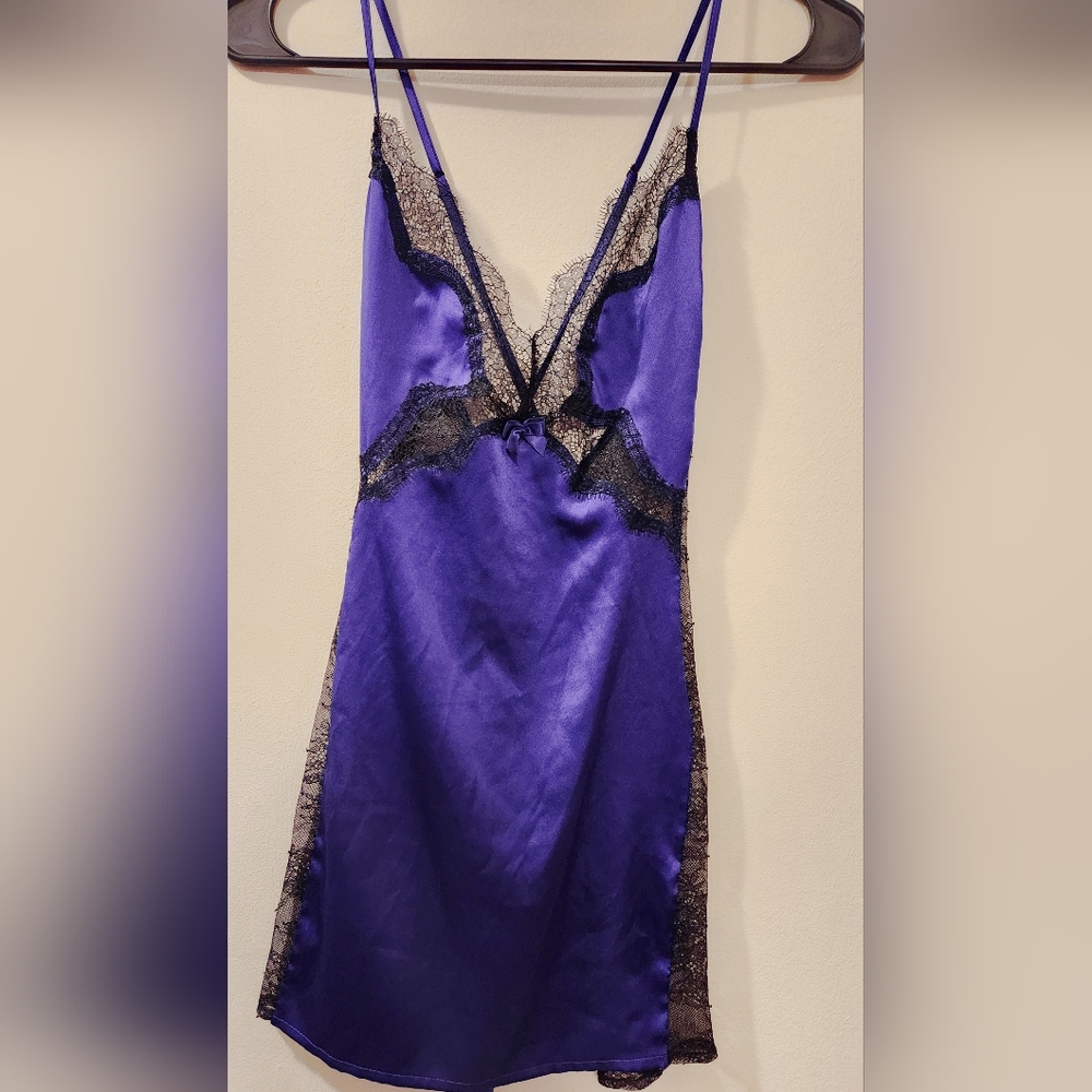 Victoria's Secret Purple and Black Babydoll